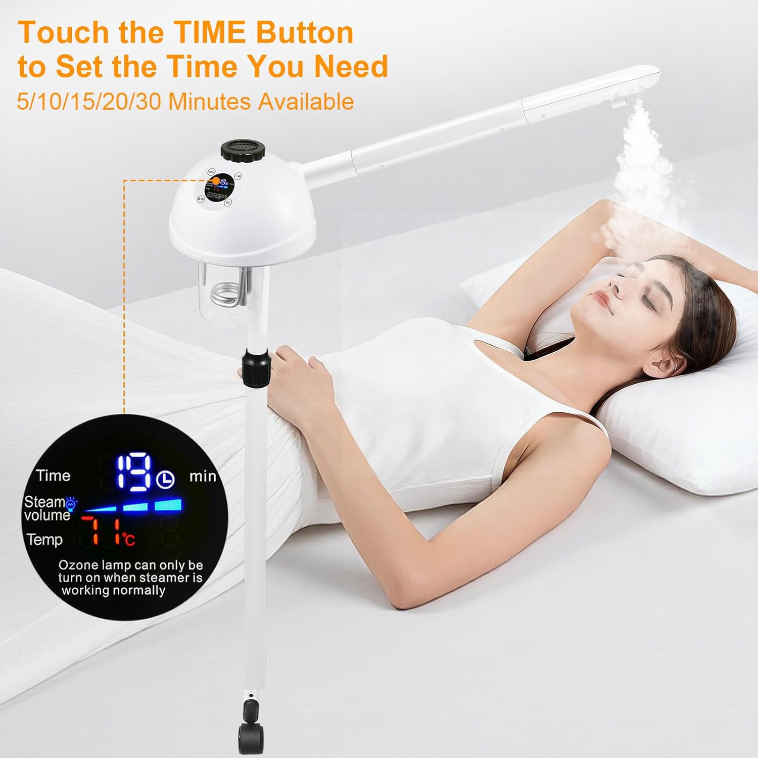 Professional Facial Steamer, Vaporizador Facial with Steam Adjustable & Timer, M
