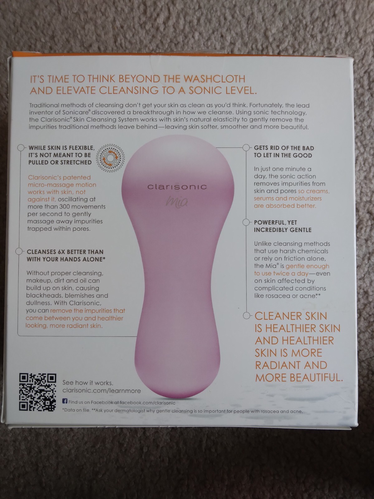 Clarisonic Sonic Facial Cleaning Device Pink Bundle