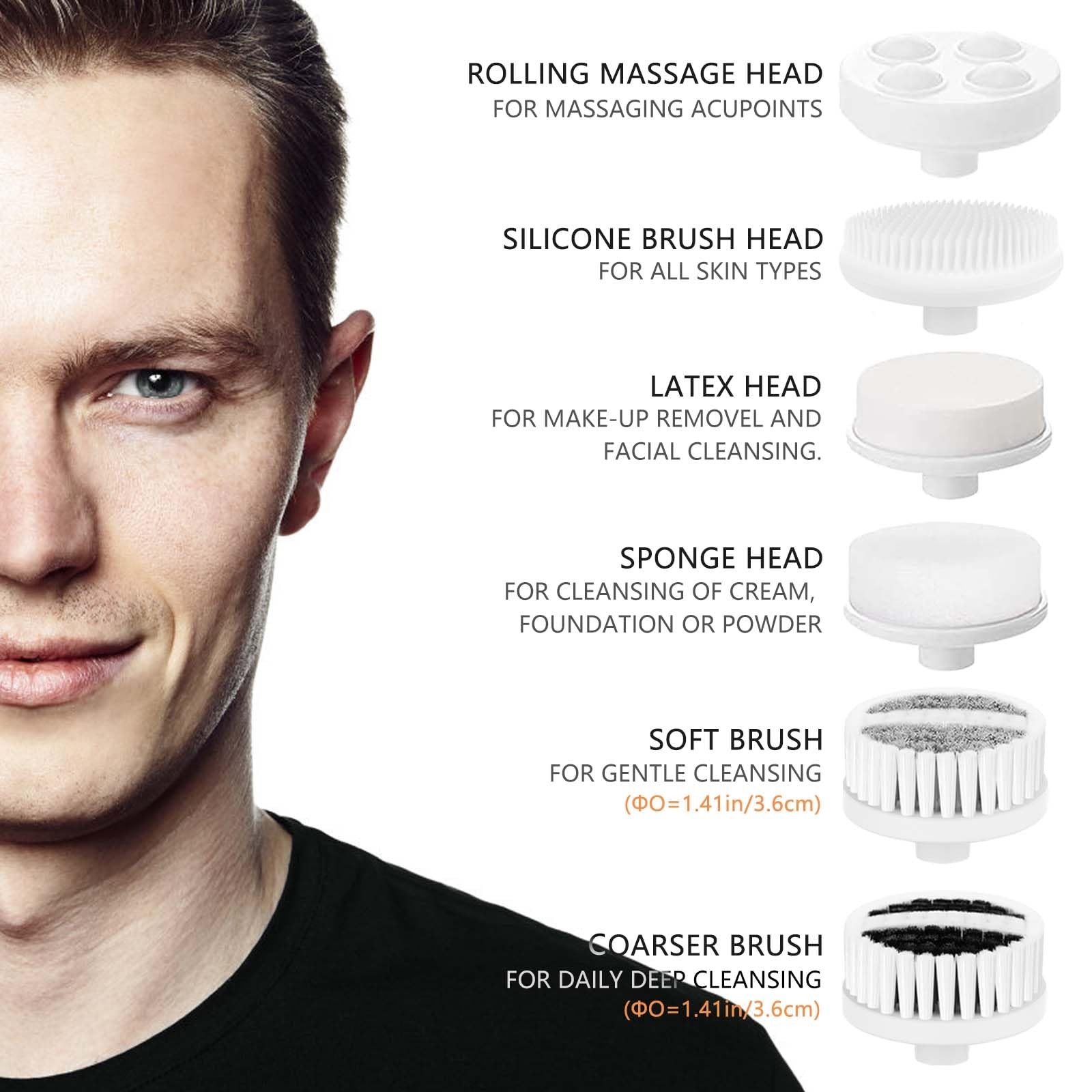 Facial Cleansing Brush Face Scrubber CLSEVXY Electric Face Spin Cleanser Brushes