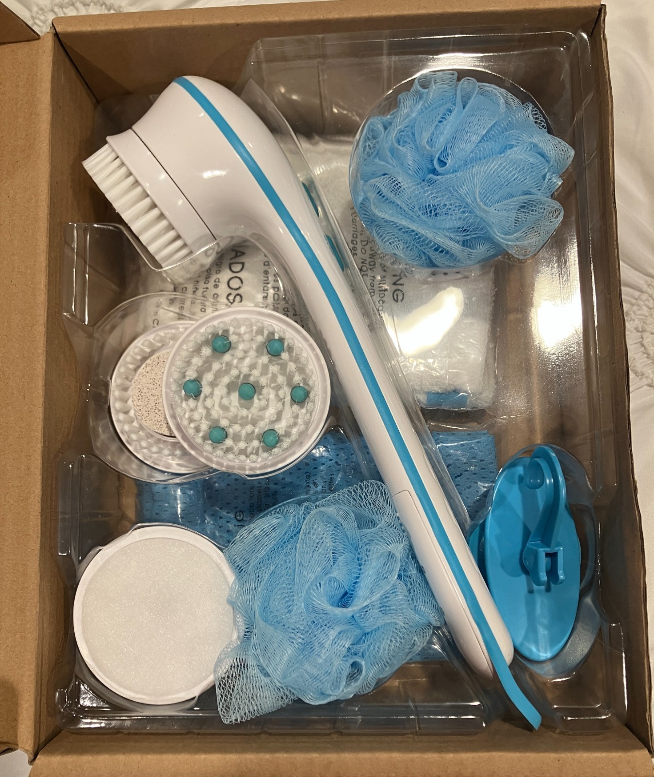Idea Village Spin Spa Spinning Spa Brush Pampering Cleanse Blue