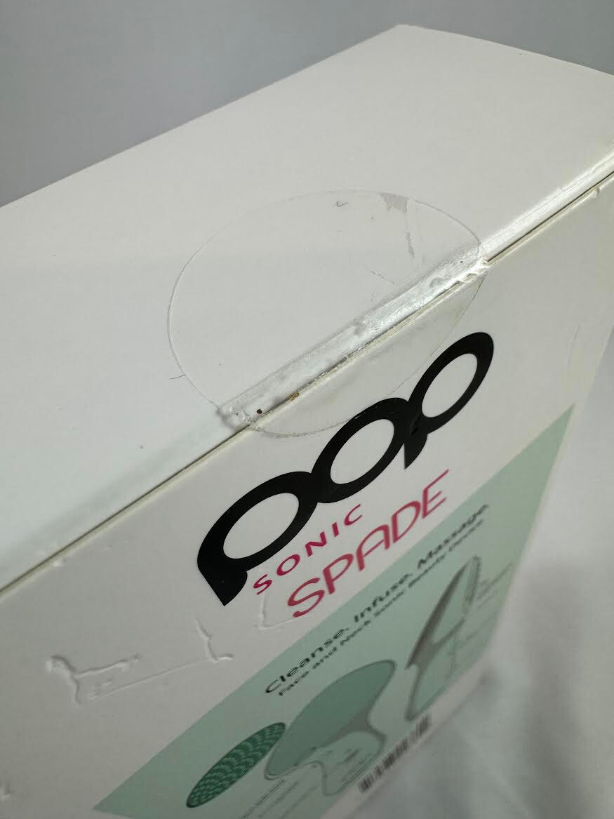 NEW! Pop Sonic Spade Face & Neck Sonic Beauty Cleansing Device Green Floral