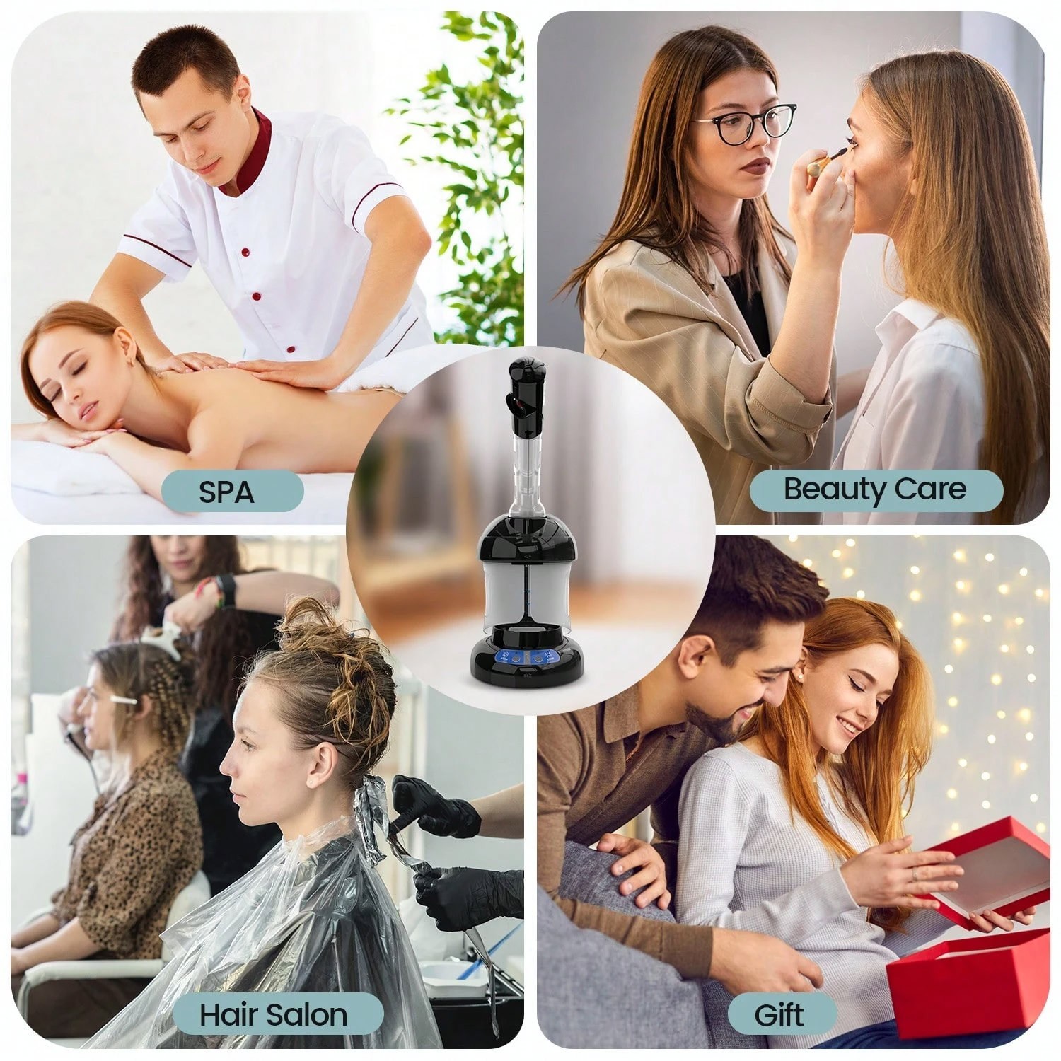 Nano Facial Steamer Extendable Arm Ozone Spa Beauty Machine White