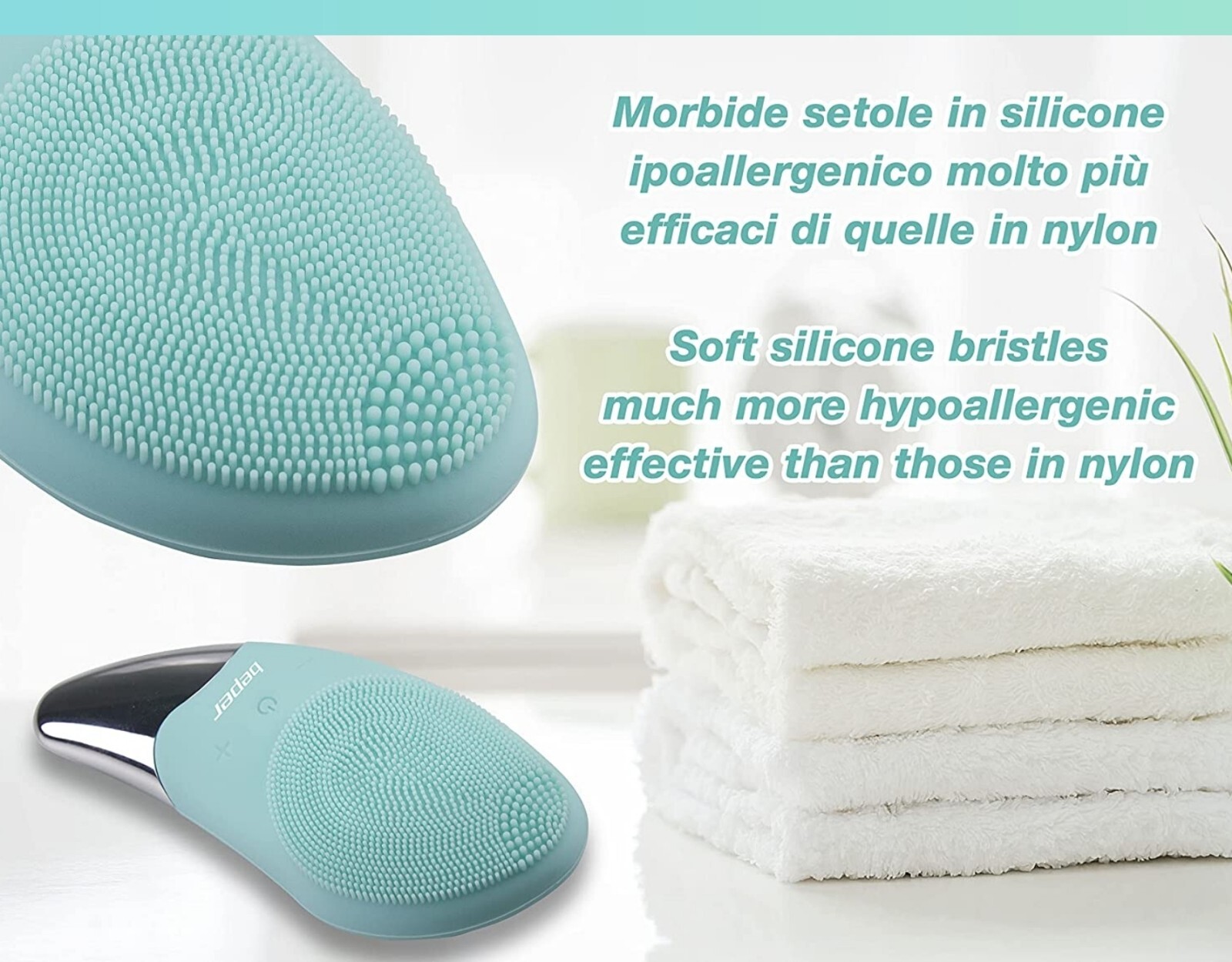 BPER, Face Cleaning Brush and Eye Contour Massager, Waterproof.