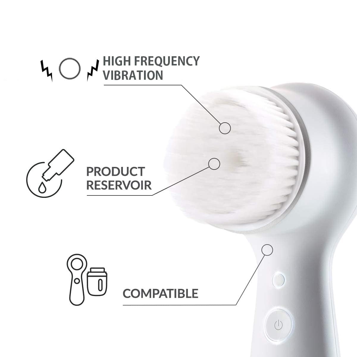 Luxe Cashmere Brush Head Replacement Compatible with Clarisonic Mia 1, Mia 2,…