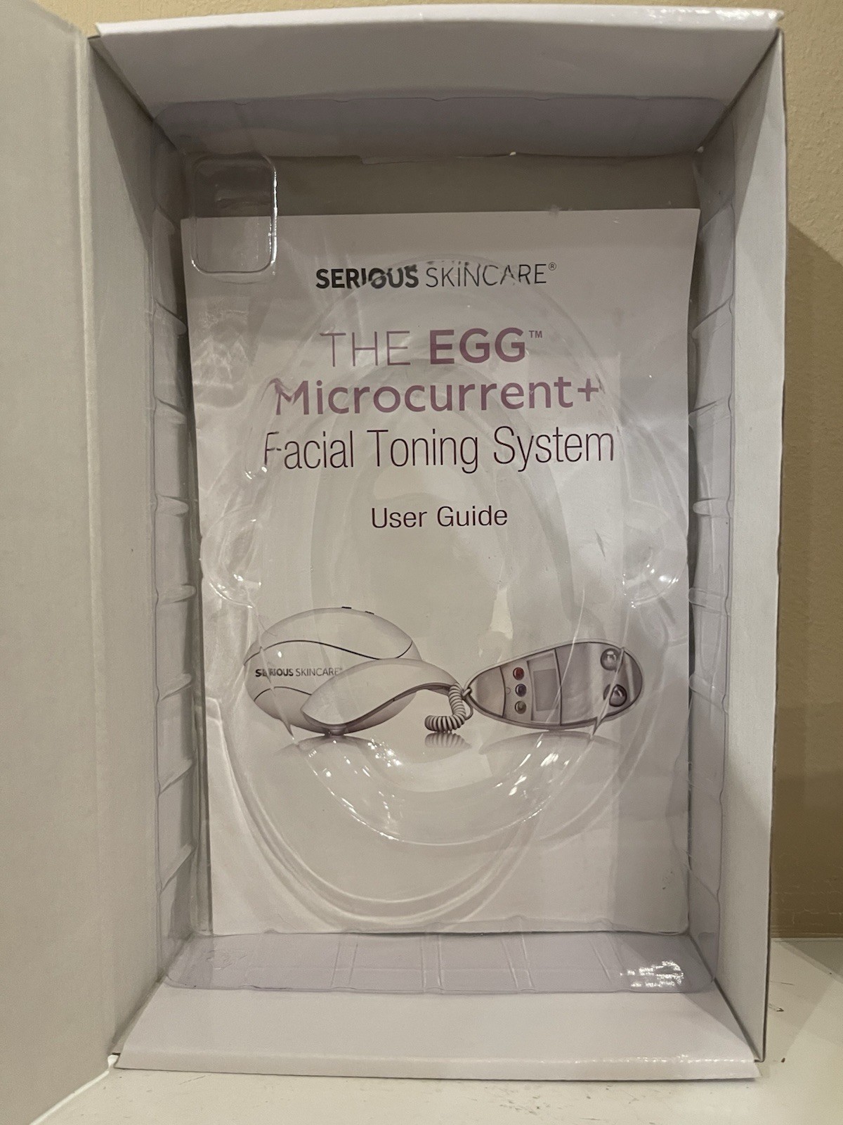 Skincare The EGG Microcurrent Facial Toning Firming System Blue Geo Design