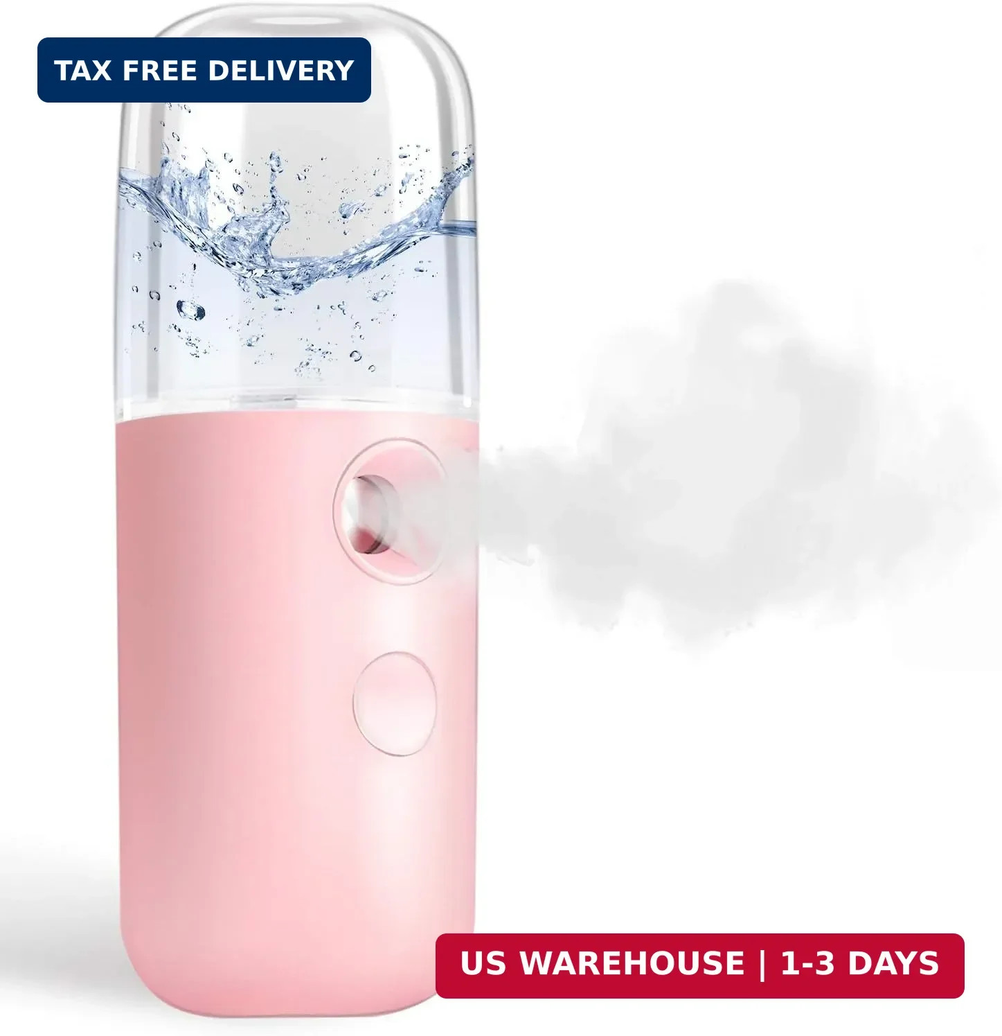 GIVERARE Nano Facial Steamer, Handy Mini Mister, USB Rechargeable Mist Sprayer,