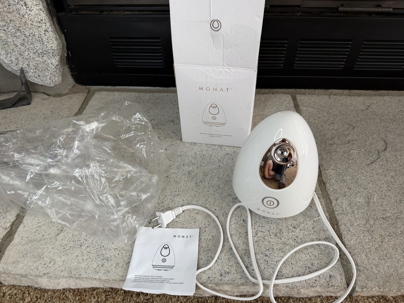 MONAT Skin Spa Hydrating Facial Steamer Tested Works w/ Box Manual Bag