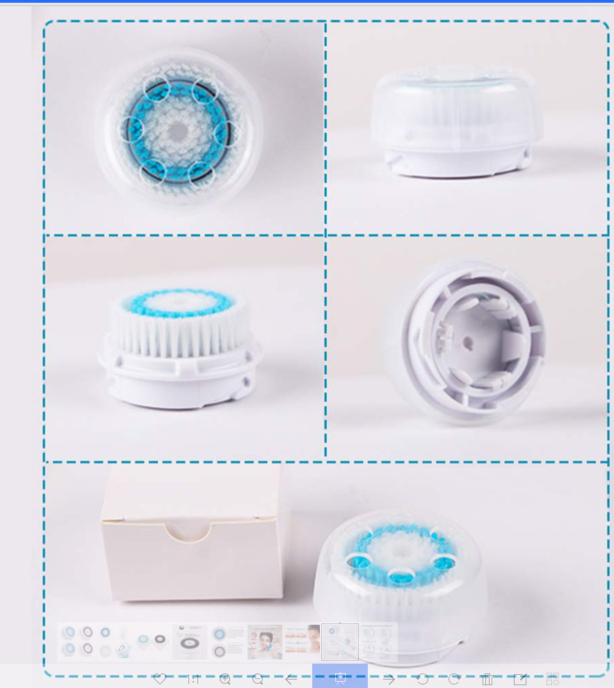 2 Deep Clean+2 Sensitive Facial Brush Head Replacements For Clarisonic Mia 1,2,3