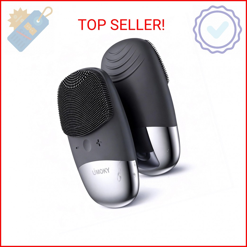 Facial Cleansing Brush, 3-in-1 Electric Silicone Face Scrubber, Vibrating Massag