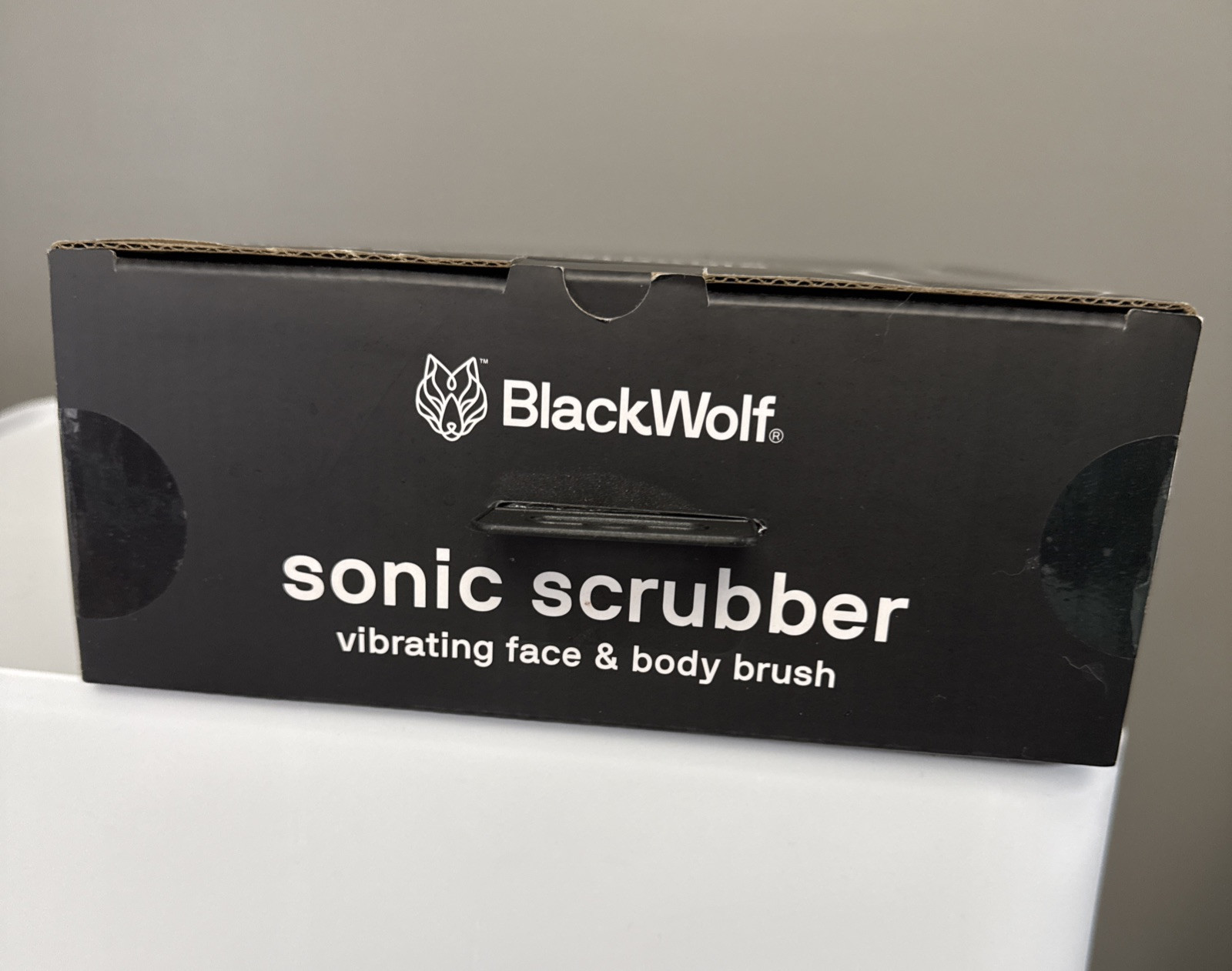 BlackWolf Sonic Scrubber Black Vibrating Scrubber NEW SEALED Men Rechargeable