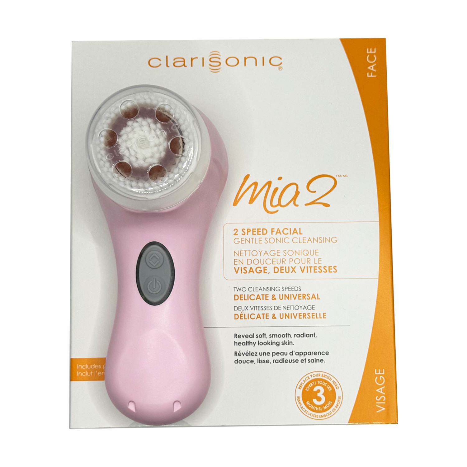 Clarisonic Mia 2 Sonic Exfoliating Facial Brush Deep Clean Radiance Skincare