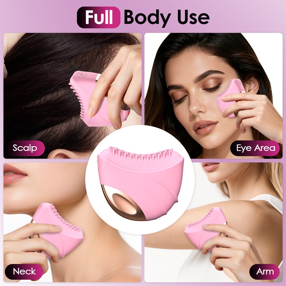 Lymphatic Drainage Face Brush – Curved Massager for Sculpting, Reduces Puffiness