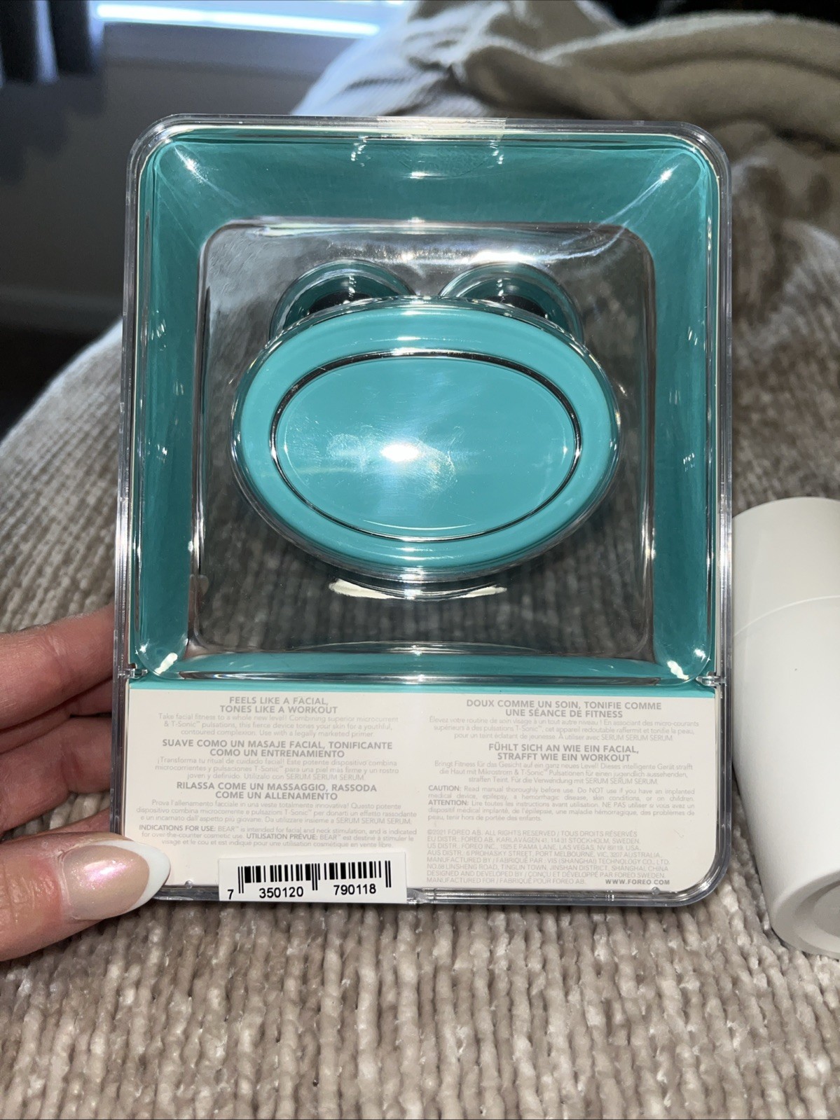 FOREO BEAR Microcurrent Facial Toning Device Mint + NuFace Activator Gel NIB