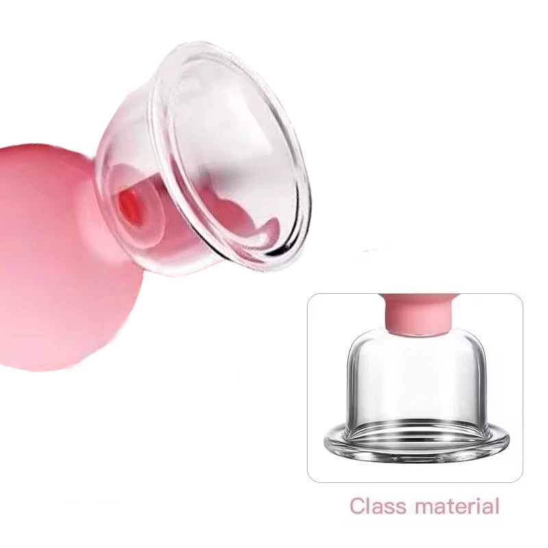 Rubber Face Massager Vacuum Cupping Face Skin Lifting Facial Cups anti Cellulite