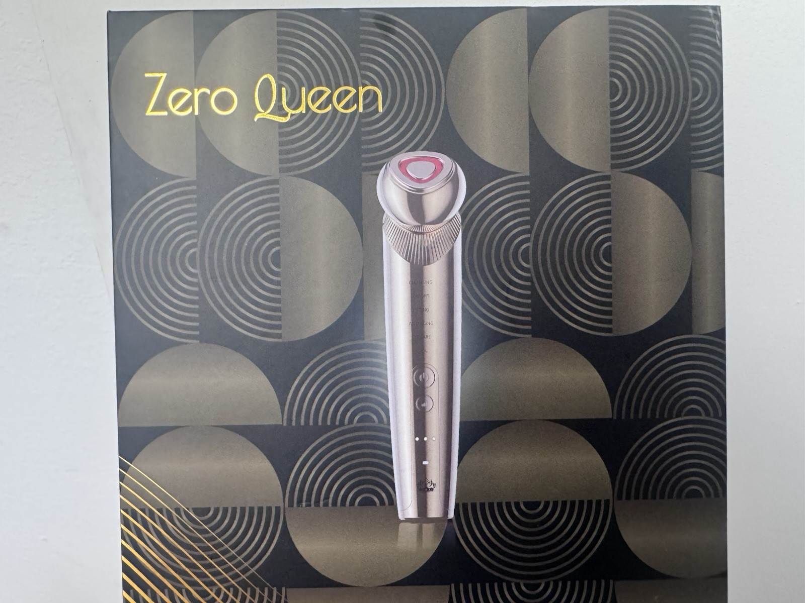 Zero Queen S1 Facial Massager for Wrinkles, Rechargeable USB 5 Speed Gold