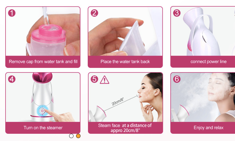 Facial Steamer – Nano Ionic Face Steamer Warm Mist Steamer for Face Home Saun…