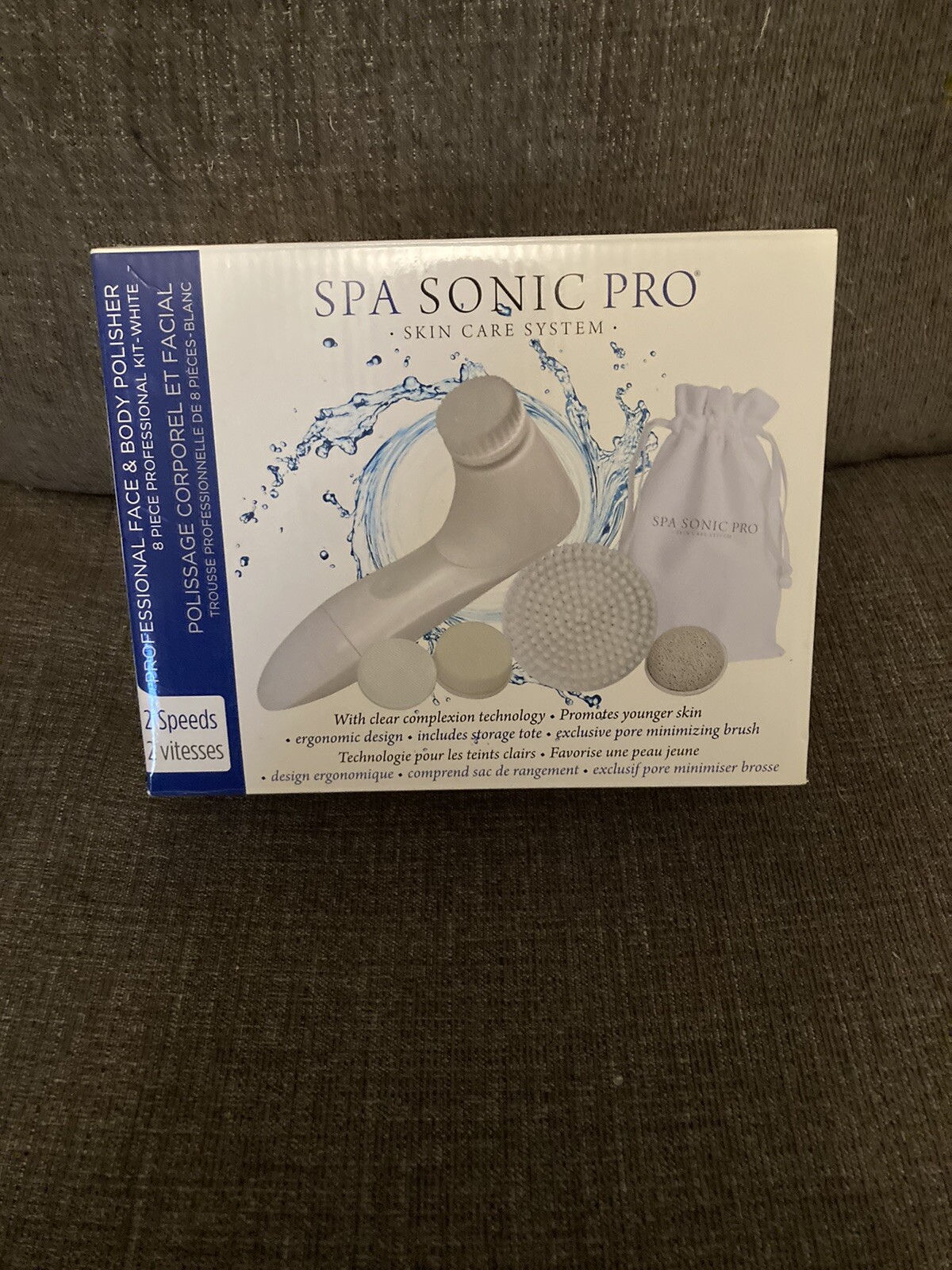 Spa Sonic Pro Skin Care System Professional Face & Body Polisher Cleanser
