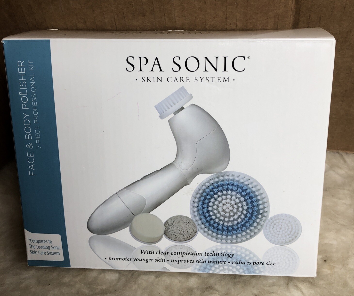 Spa Sonic Skin Care System Face & Body Polisher Professional Kit/ Open Box