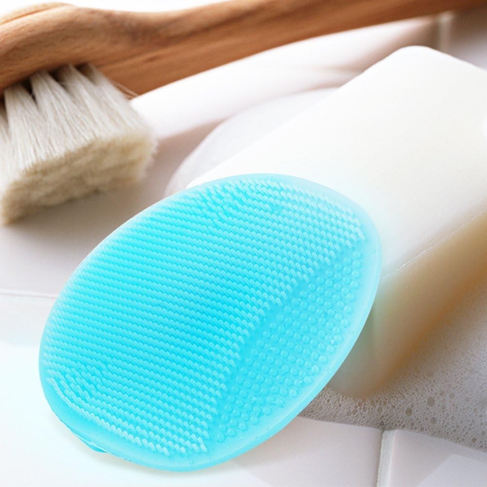 Gentle Dual-Sided Silicone Face Scrubber – Exfoliate & Remove Blackheads, 2-Pack