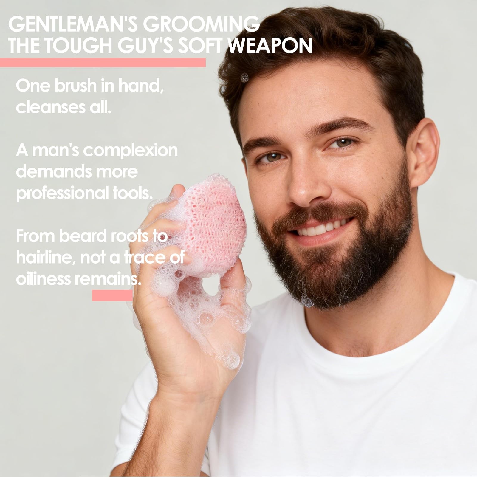 RamPula Face Scrubber & African Net, Silicone Pink and Net