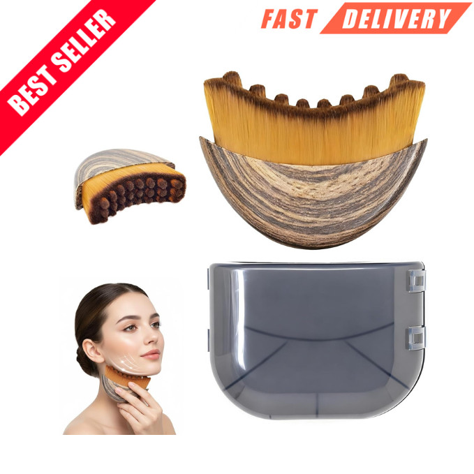 Lymphatic Contour Face Brush, Ergonomic Lymphatic Drainage Massager Facial Brush