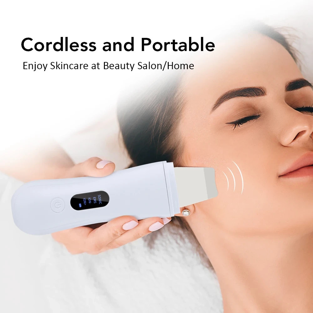 Ionic Ultrasonic Skin Spatula | 4 Modes | Deep Cleaning & Facial Rejuvenation