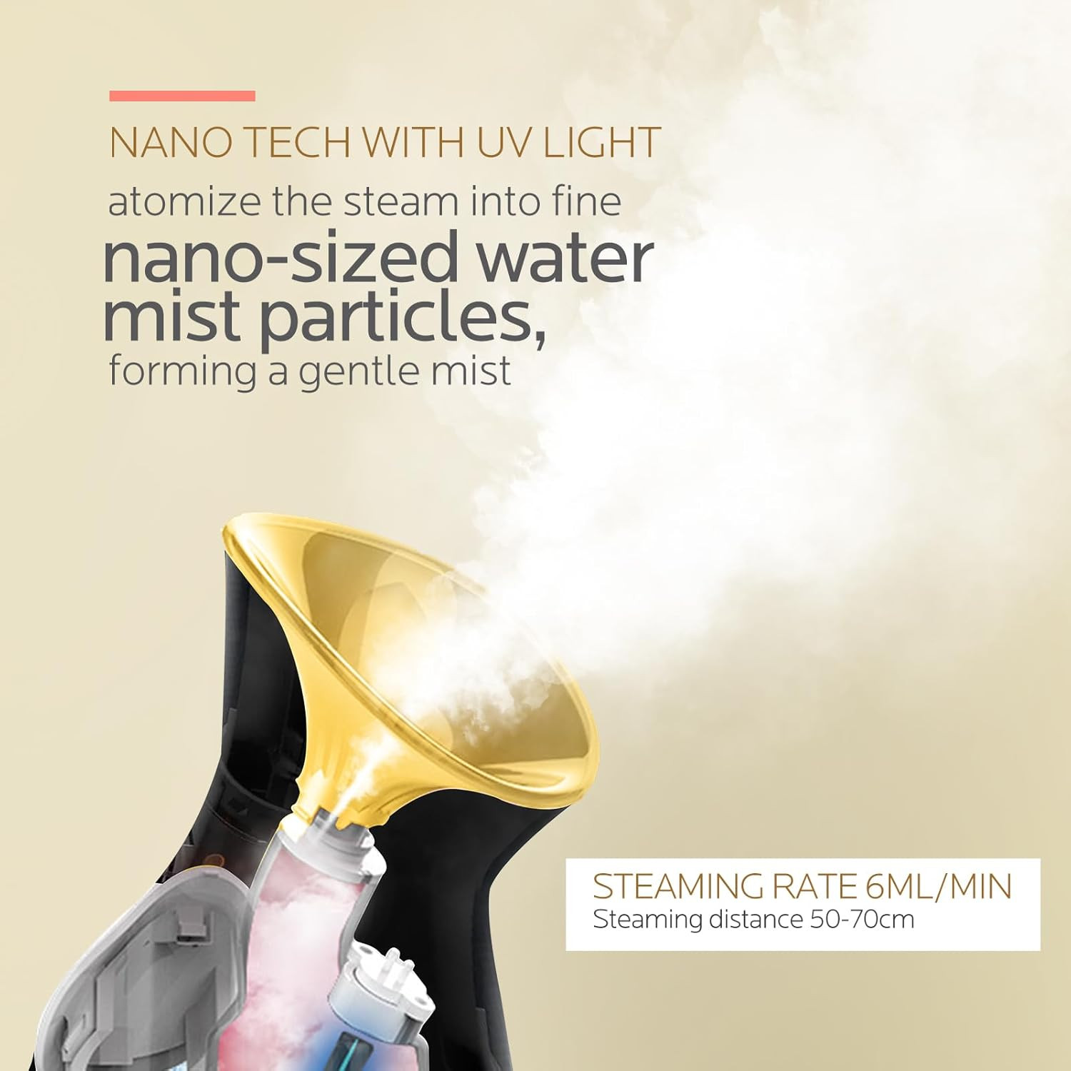 Facial Steamer Nano Ionic: Face Steamer Home Spa Kit Deep Cleaning Unclogs Pores