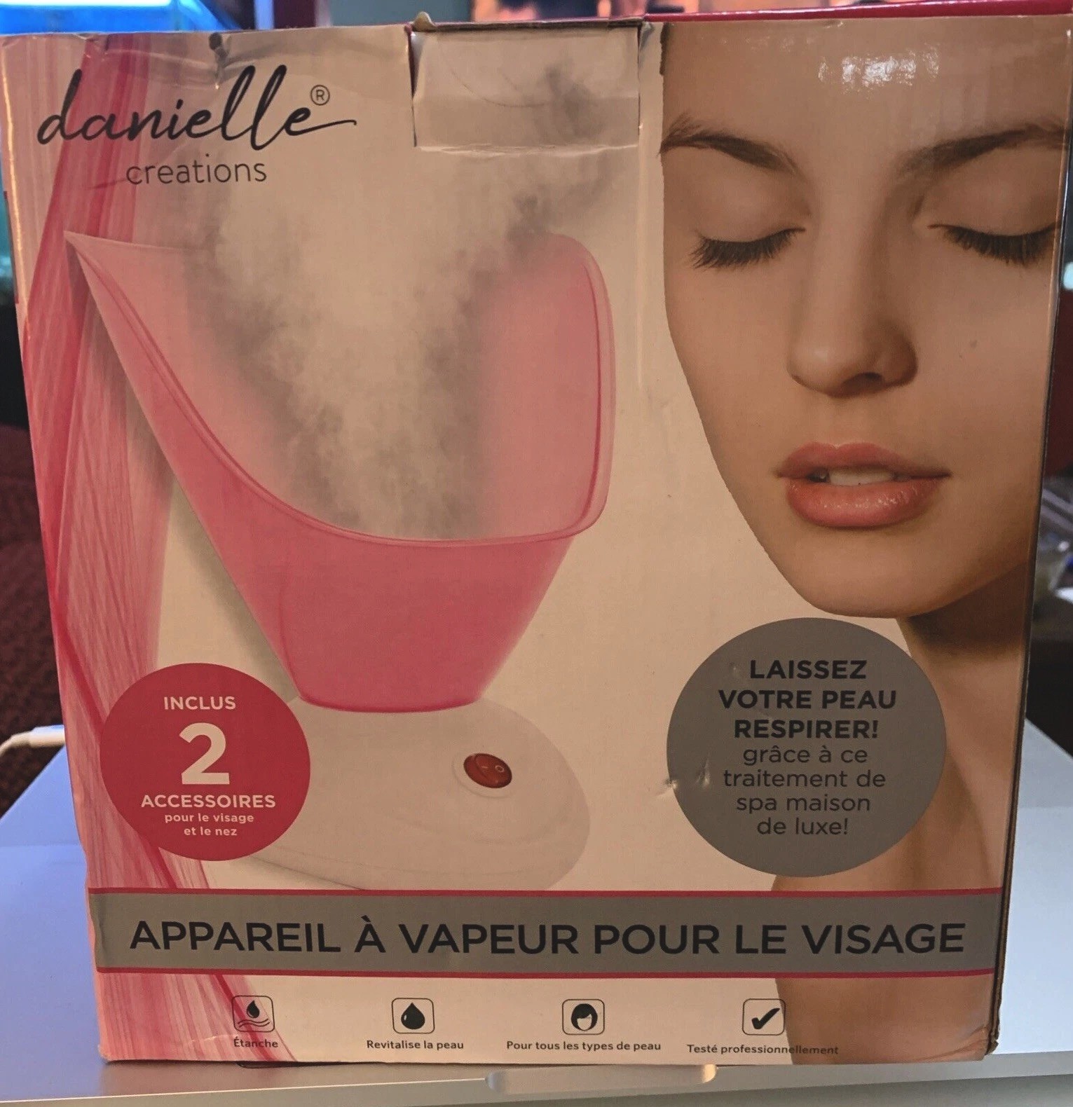 Danielle Creations D7876PK Facial Steamer Cleansing System Pink