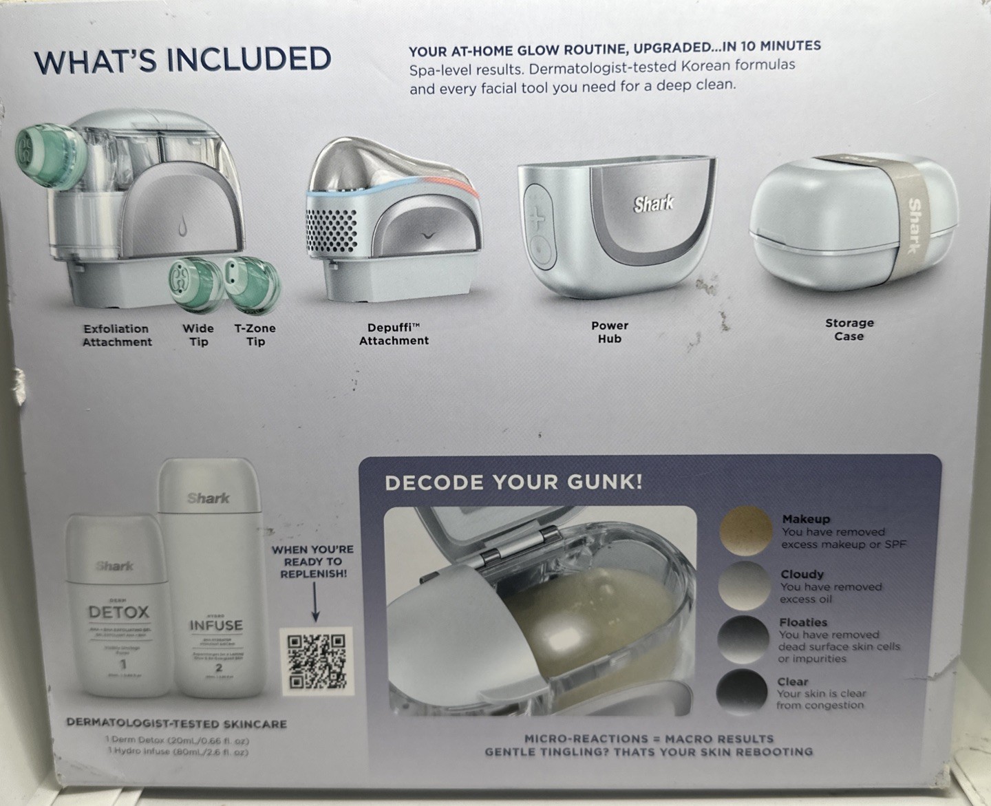 Shark Facial Pro Glow-Extract, Hydrate & Depuff At Home *Missing Detox Solution*