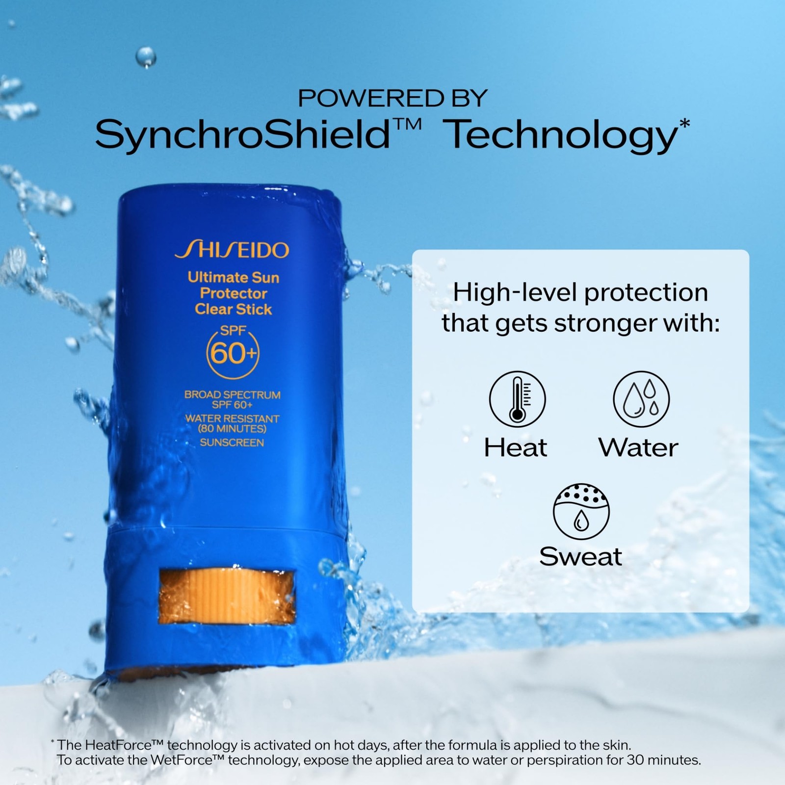 Shiseido Ultimate Sun Protector Clear Stick SPF 60+ – 0.71 Ounce (Pack of 1)