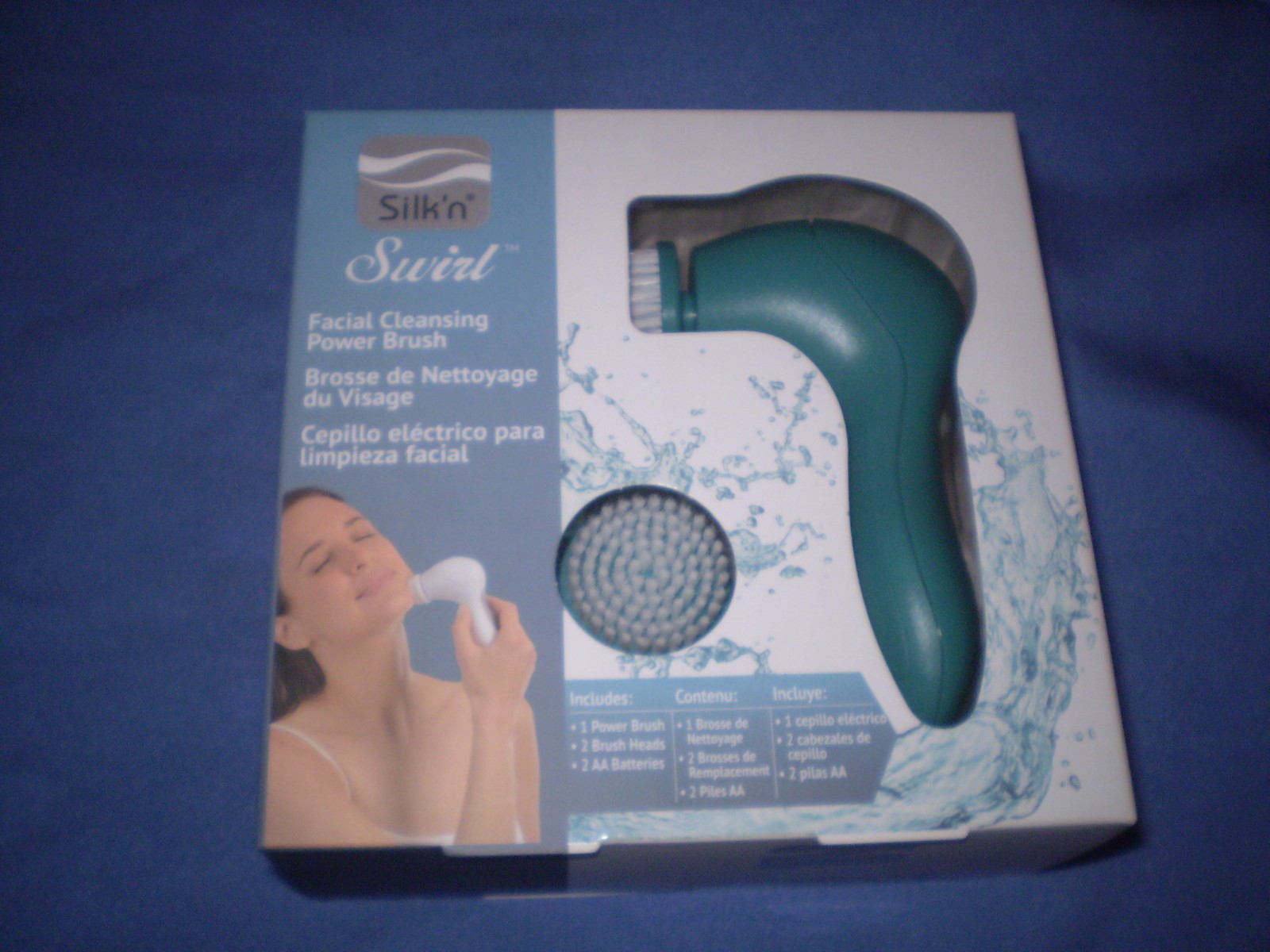 Silk’n Swirl Green Facial Cleansing Power Brush NEW Male or Female for ACNE