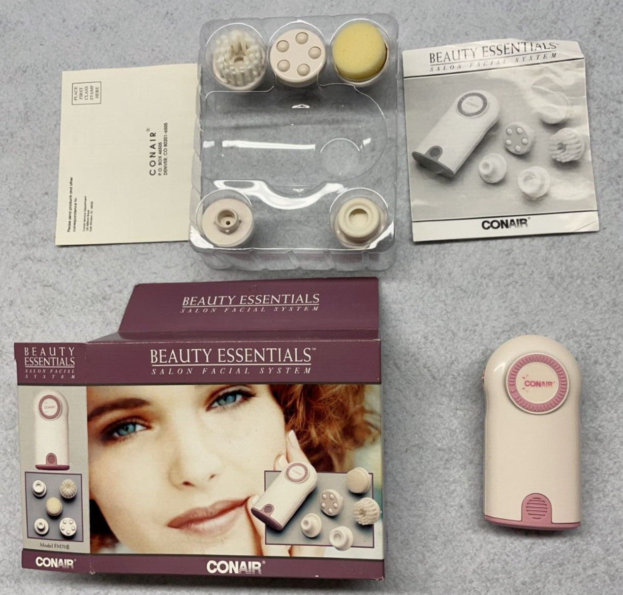 Conair Beauty Essentials Salon Facial System – 5‑Head Portable Skin Care Cleaner
