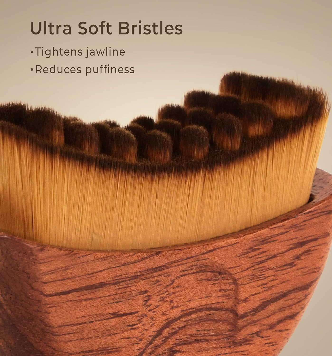 Lymphatic Contour Face Brush – Wooden Face Brush for Lymphatic Drainage – Facial