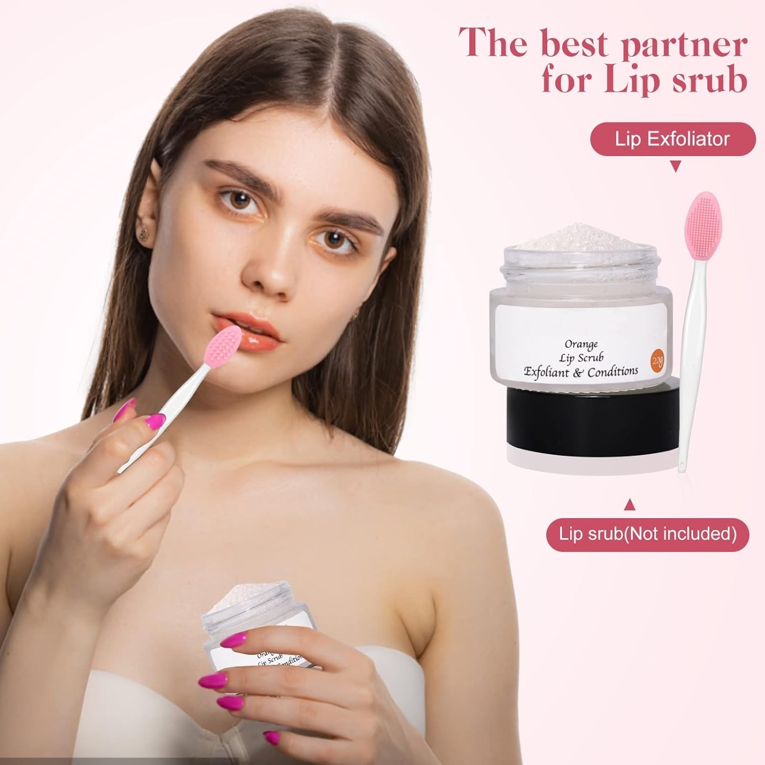 5-Piece Silicone Facial Cleansing Brush Set for Exquisite Lip Care & Exfoliation