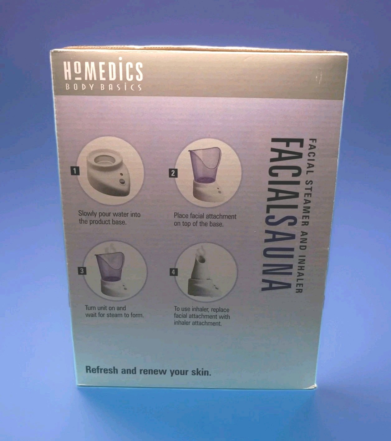 NEW Homedics FAC-1 Body Basics Facial Sauna Steamer Inhaler Sinus Skin Care