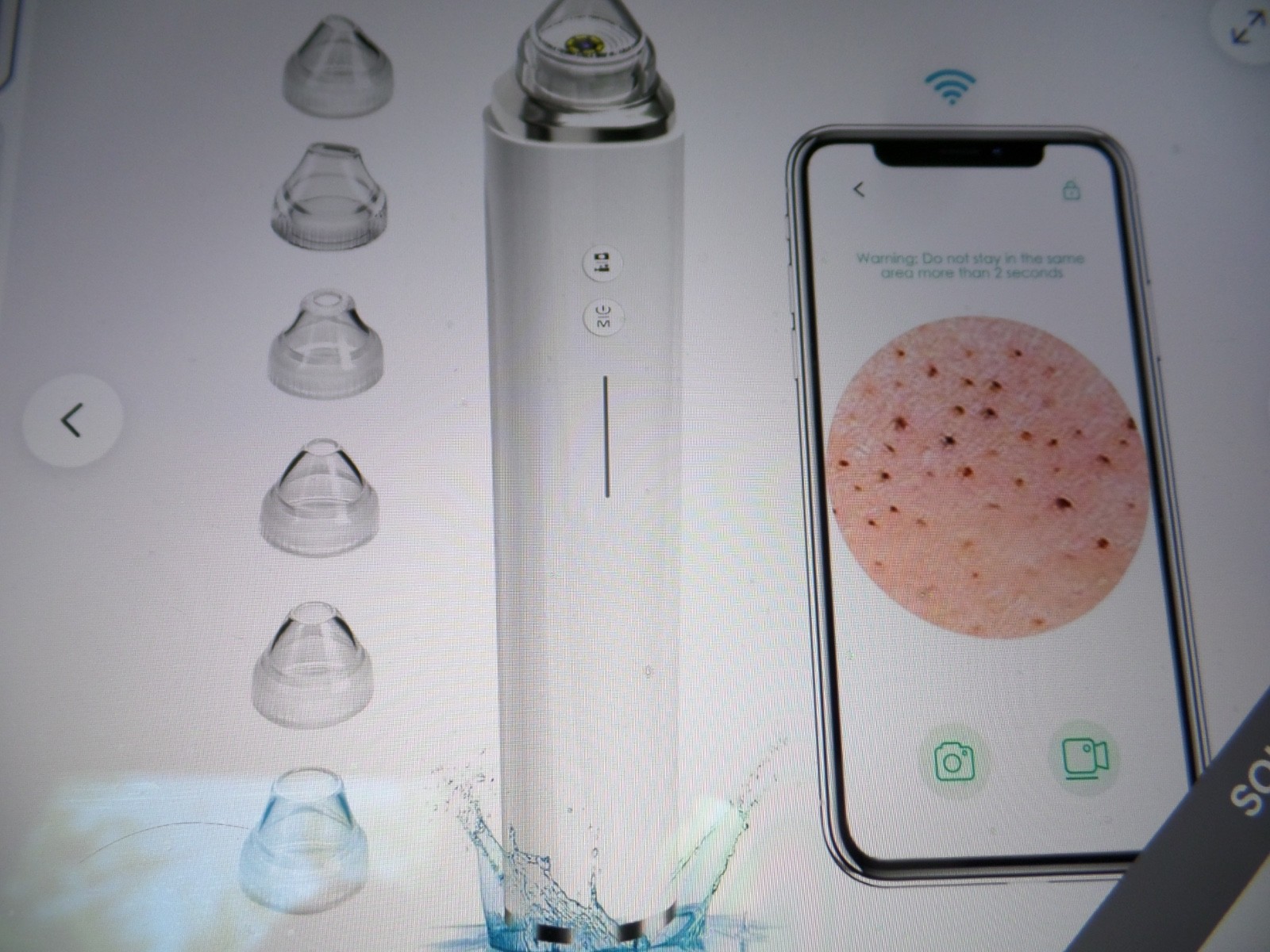 Blackhead Pore Remover Vacuum Cleaner with Acne Camera Extractor Facial Suction