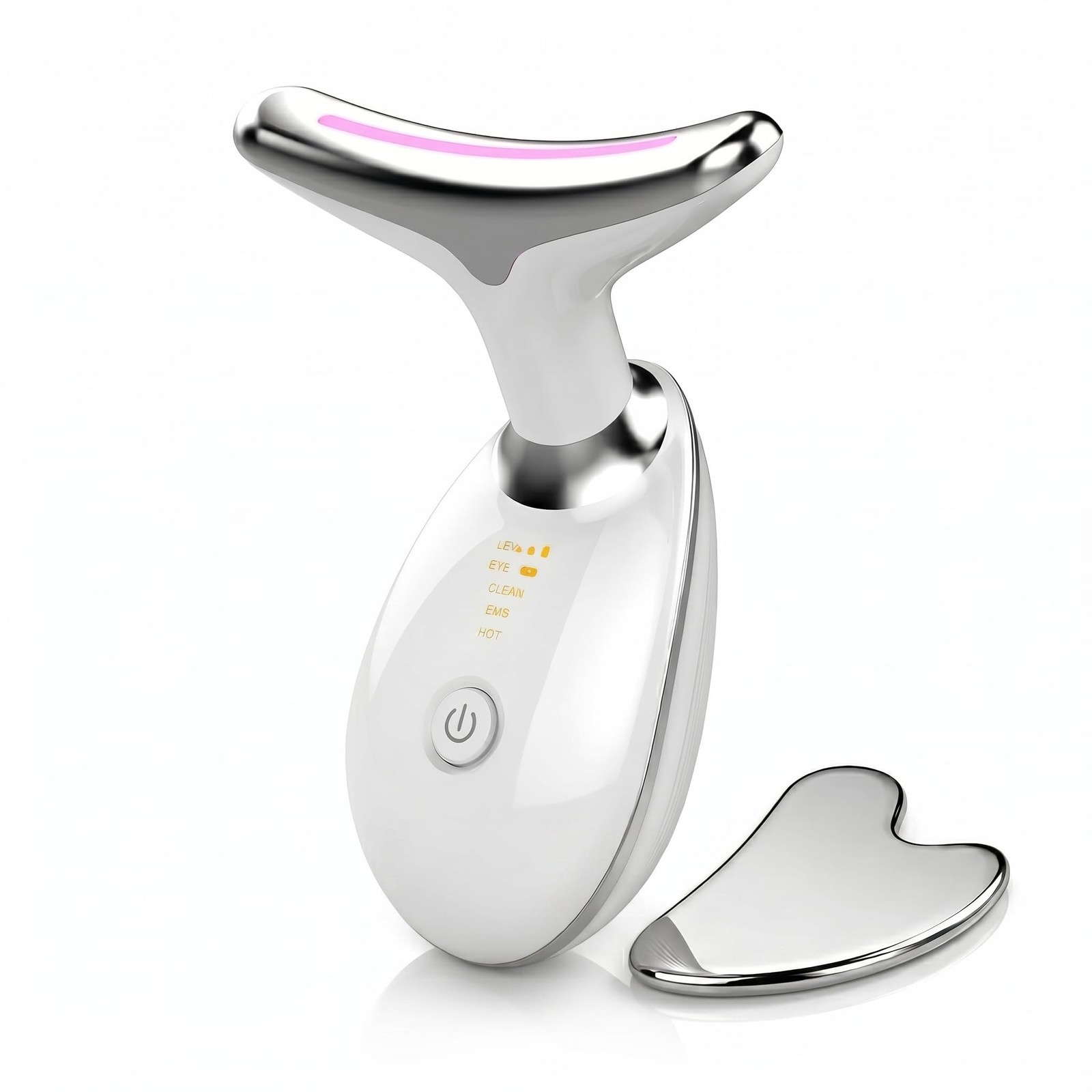 TIMIRAX Neck Beauty Device, Red Light Therapy for Face and Neck, White