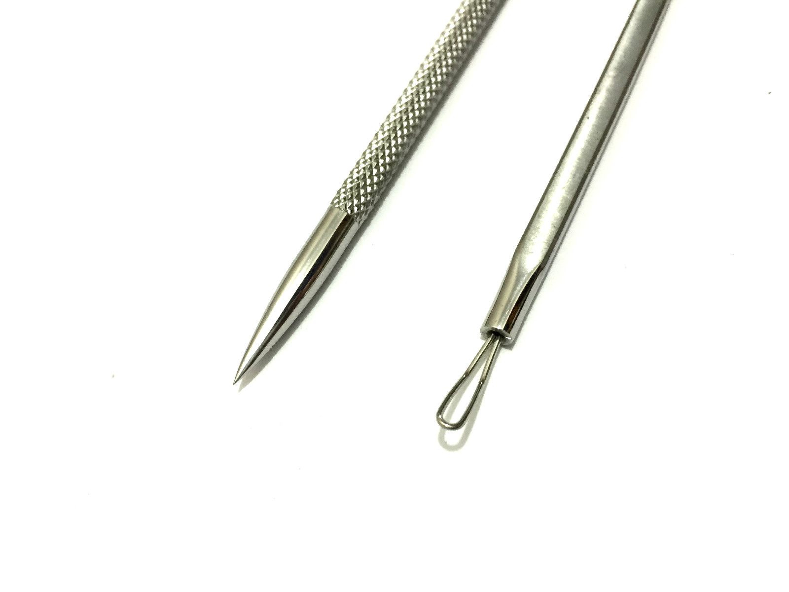 2pcs Blackhead Remover Comedone Acne Pimple Pore Blemish Extractor Needle Tool