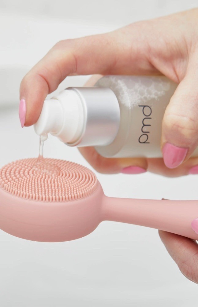 (47)PMD Clean Pro Smart Facial Cleansing Device, Pink w Gold Finish- Open box