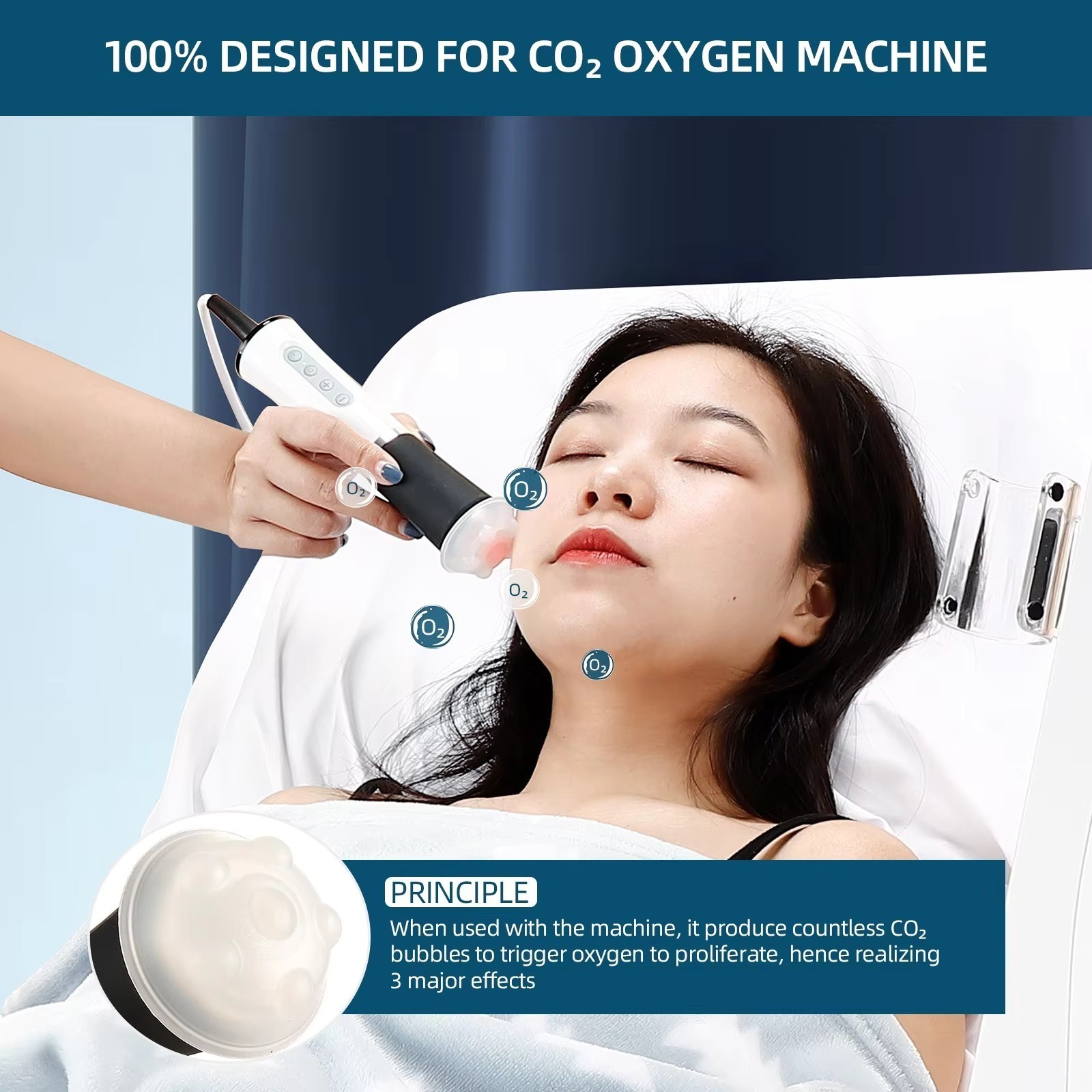 Facial CO2 Bubble 3 in 1 Facial Skin Care Anti Wrinkle Skin Rejuvenation Machine