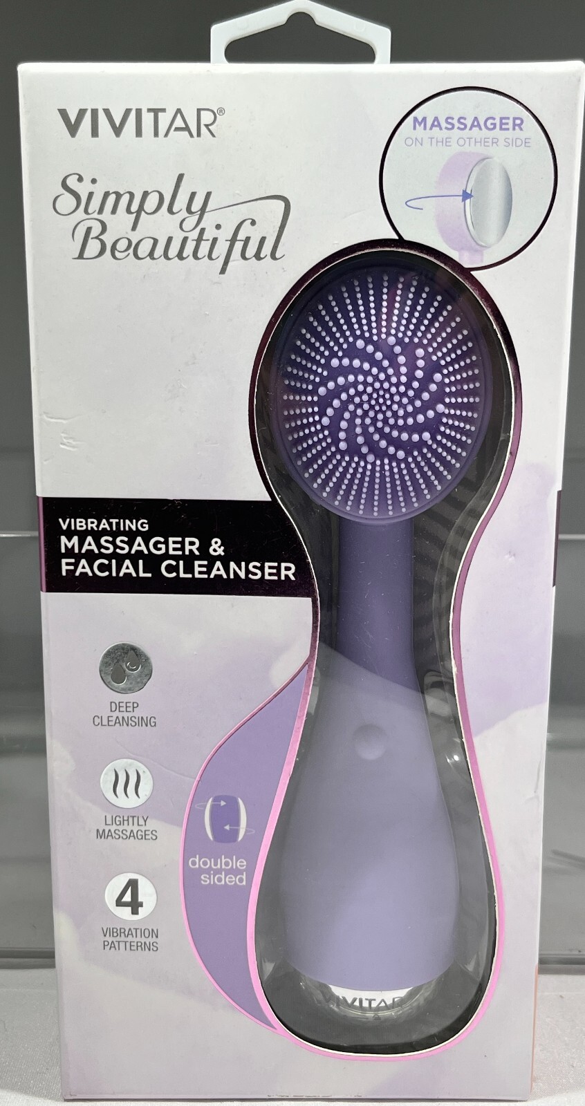 Vivitar Simply Beautiful Vibrating Massager & Facial Cleanser – Lavender