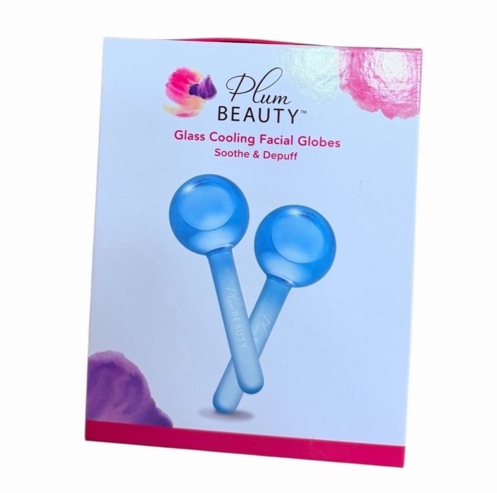 Plum Beauty Glass Cooling Facial Globes Soothe & Depuff