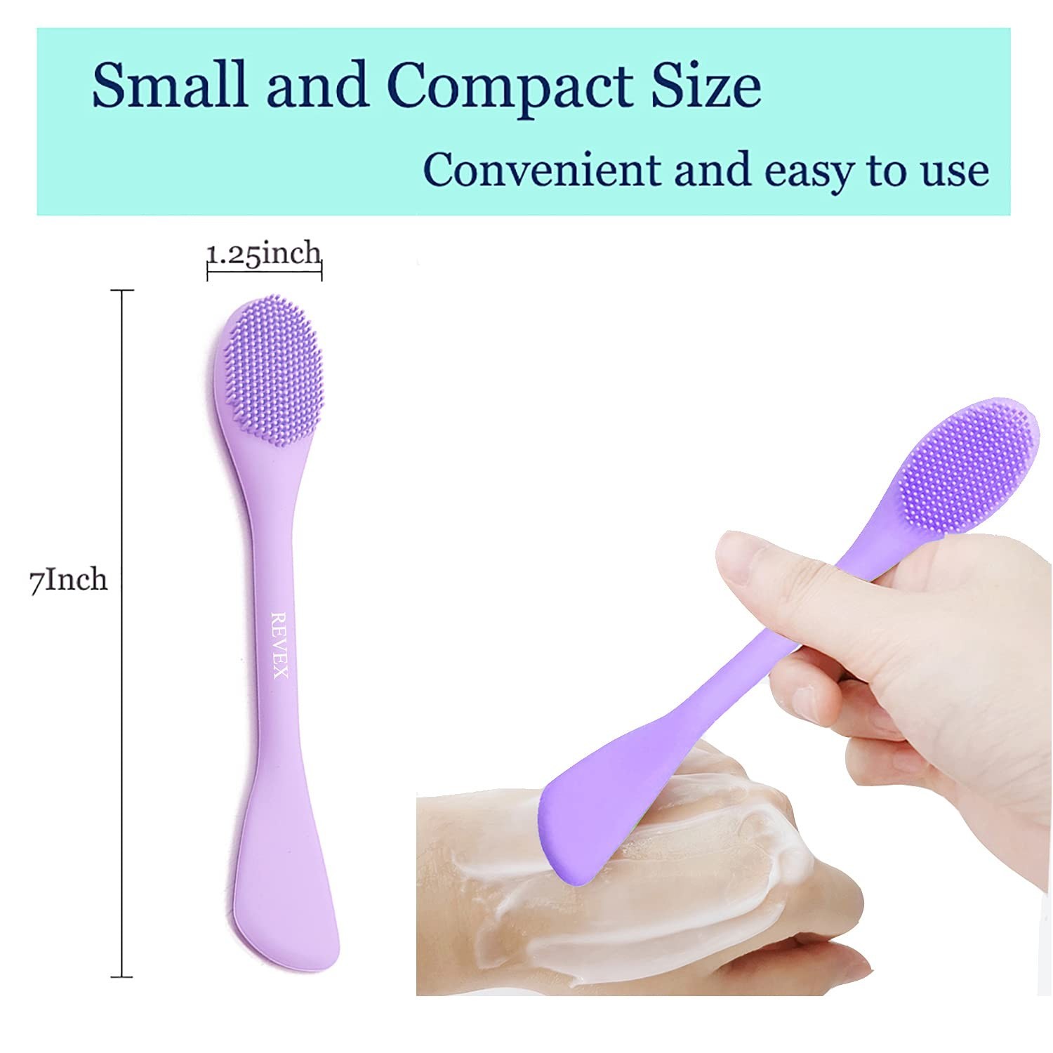 Silicone Face Scrubber & Mask Applicator Set, Pore Cleaning Brush for Skin Care