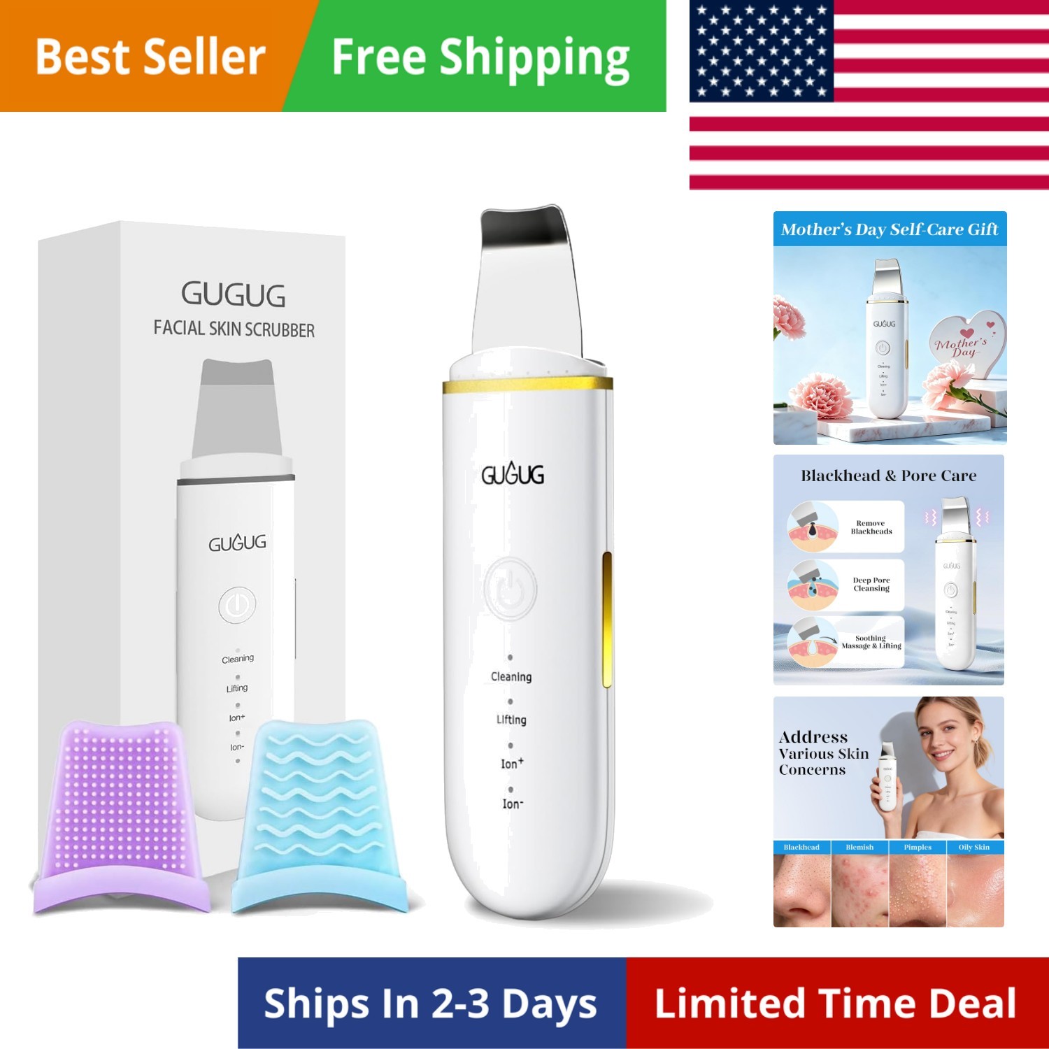 Skin Scrubber Face Spatula Skin Spatula Pore Cleaner Blackhead Remover Tools …