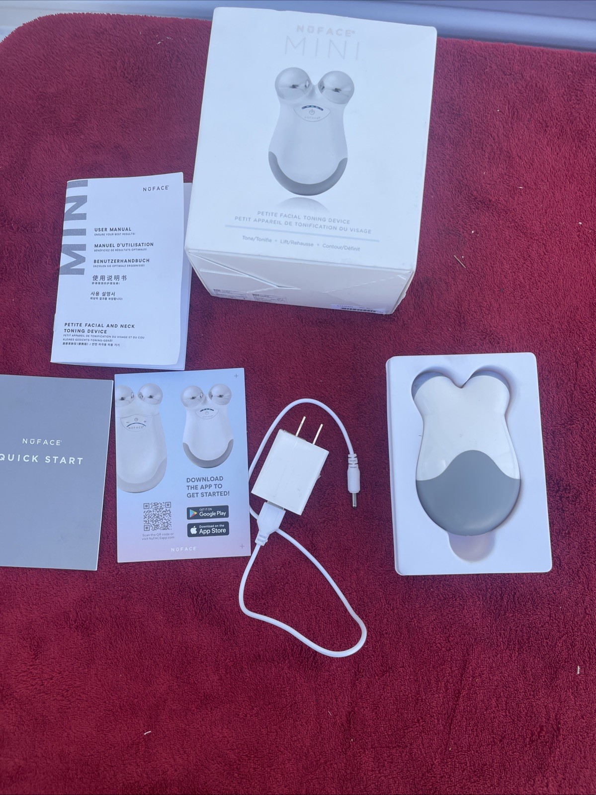 NuFACE MINI Facial Toning Device White Tone Lift Contour