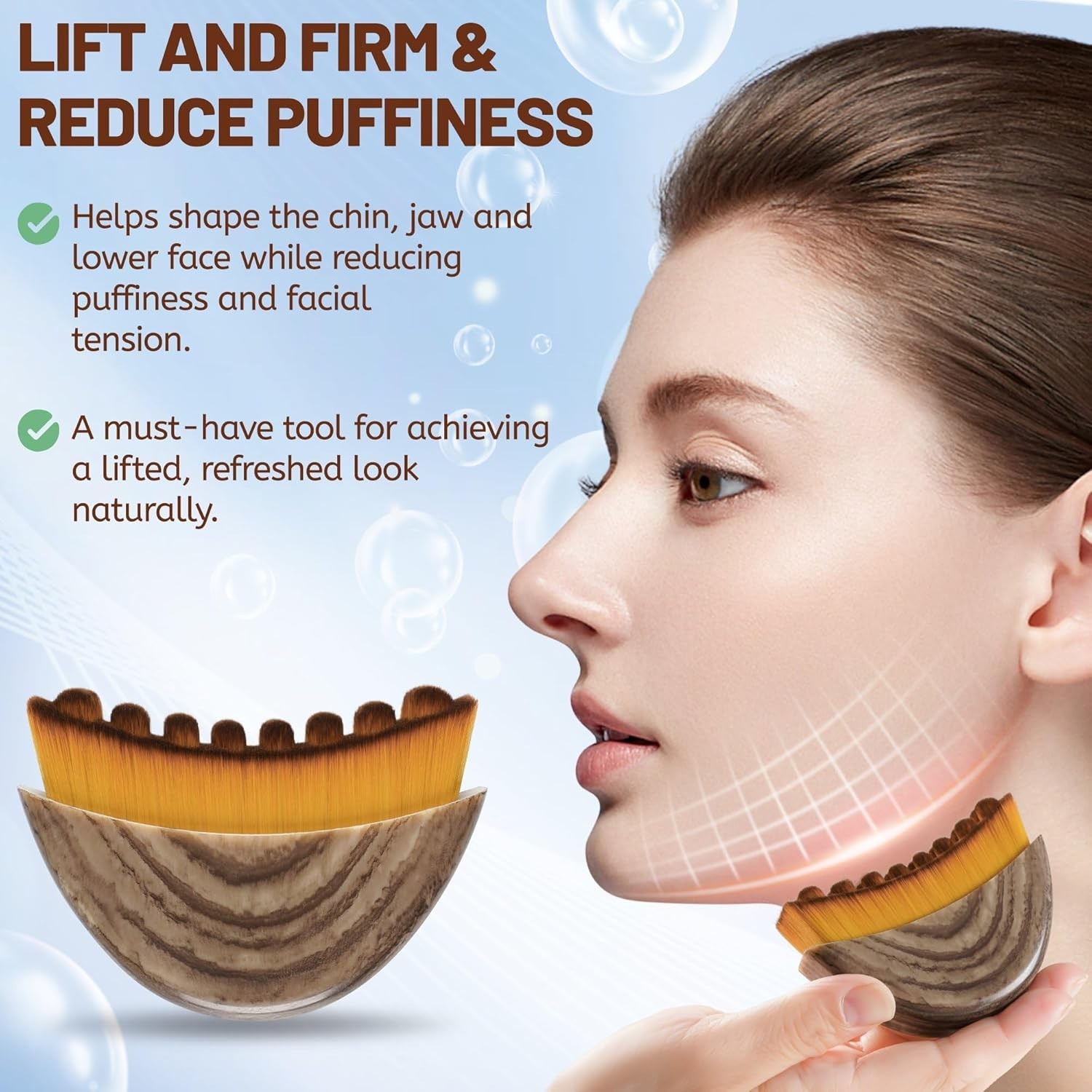 Compact Lymphatic Drainage Brush – Enhance Skin Radiance Anywhere, Anytime