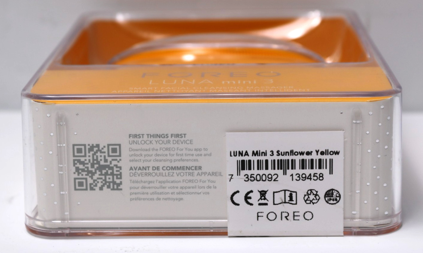 FOREO Luna Mini 3 Smart Facial Cleansing Massager – Sunflower Yellow – Brand New