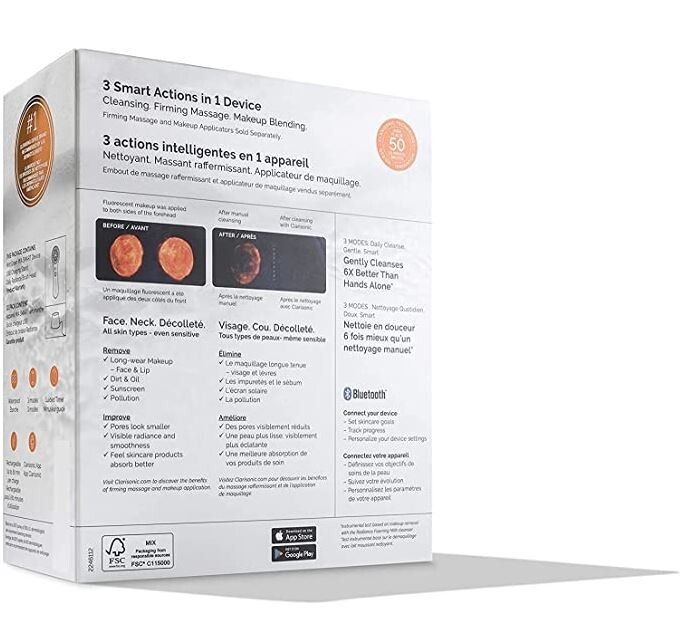 Clarisonic Mia Smart 3-in-1 App Connected Sonic Facial Beauty Device – PINK