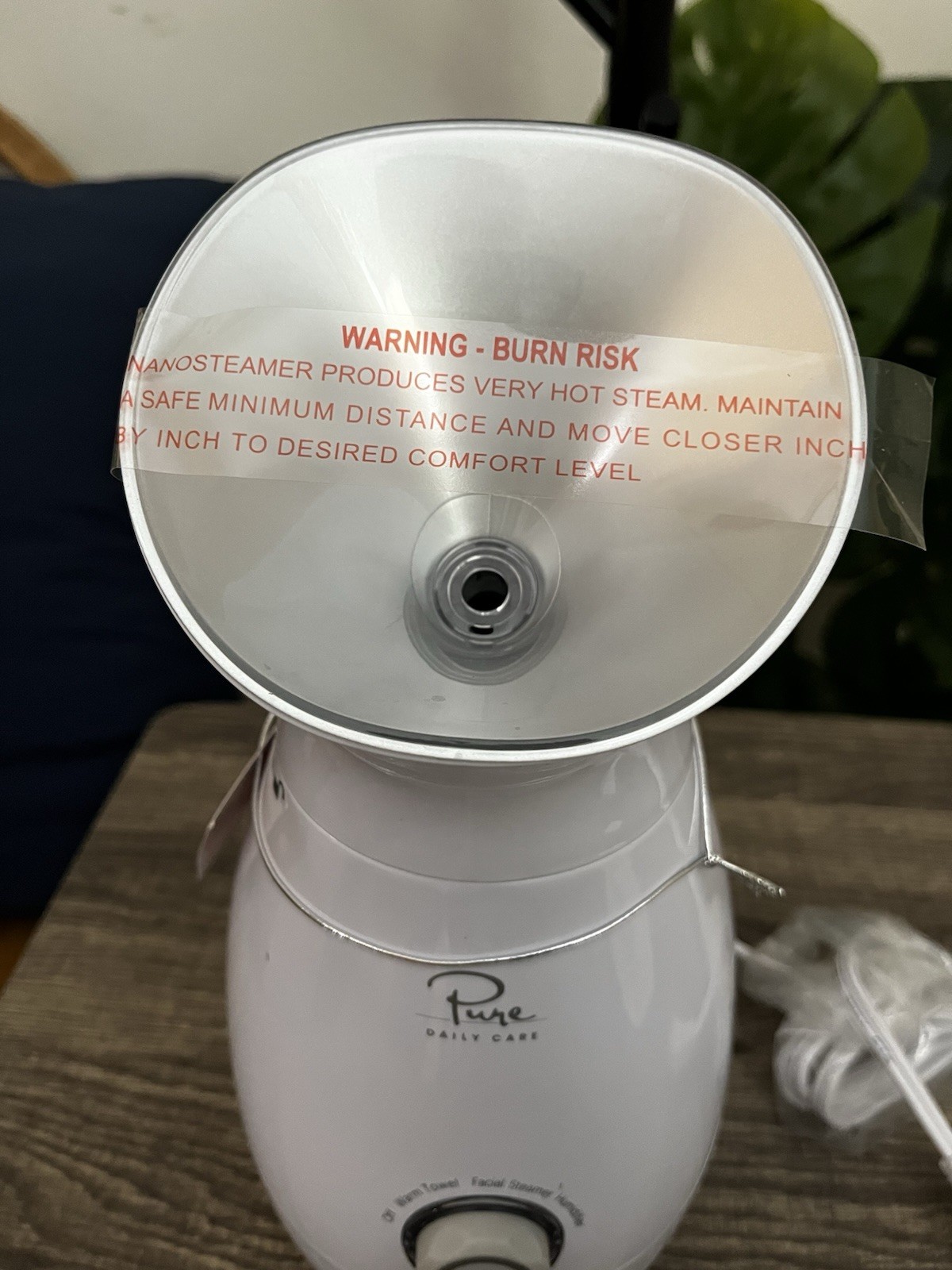 Nanosteamer Large 3-In-1 Nano Ionic Facial Steamer with Precise Temp Control – H