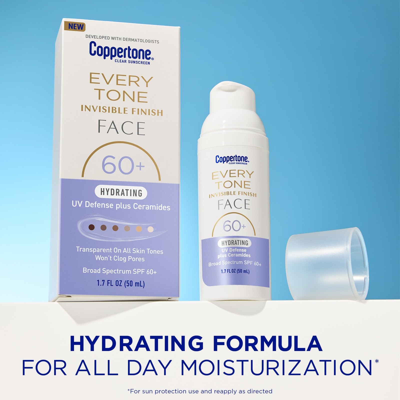 Coppertone Every Tone Invisible Finish Hydrating UV 1 Fl Oz (Pack of 1)